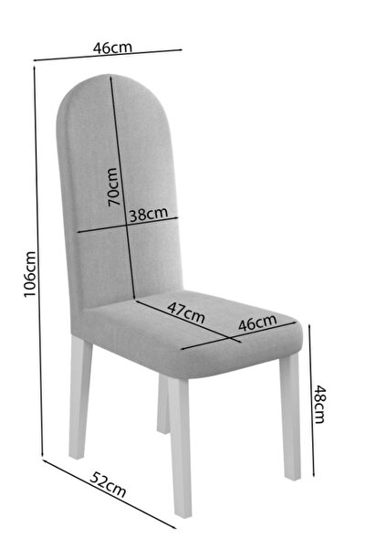 Mobila Laguna Scaun tapitat, Laguna, Grand Gri inchis, 46 x 52 x 106 cm, Picioare Lemn Fag Albe