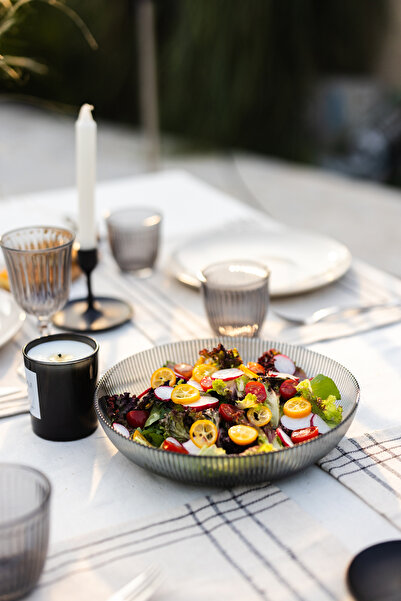 Rakle Splendid Glass 2-Piece Salad Bowl Set Smoked 25 cm - 30 cm