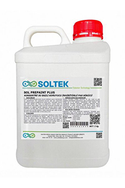 SOLTEK İnşaat Demiri Pas Sökücü Kimyasal- SOL PREP PLUS - 5 KG - SOLTEK KİMYA