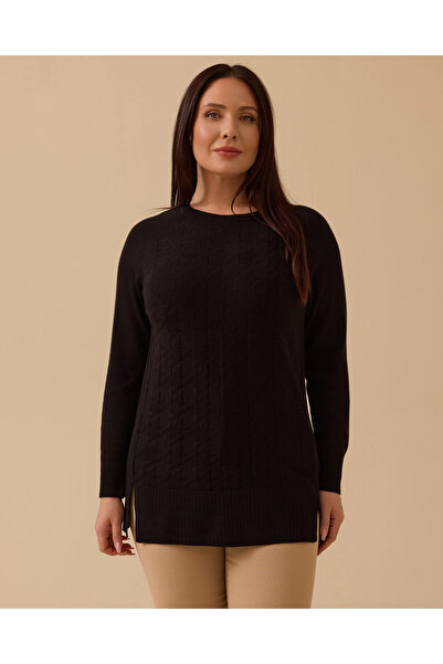 Gala-Xi Plus Size Knitted Patterned Knitwear