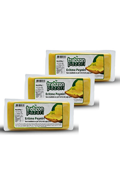 TRABZON PAZARI Taze Kaşar, Eritme Peyniri 3x600 Gr