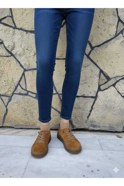 Henne Classic Shoes Orthopedic Genuine Leather Suede Tan