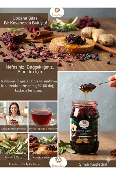 ISMAYILCAN Bamye Çiçekli, Andız ve Ardıç Pekmezli Eşsiz lezzetli Doğal Bitkil...