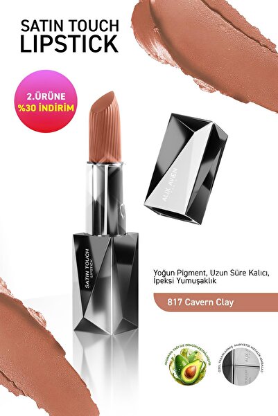Alix Avien Uzun Süre Kalıcı Nemlendirici Pürüzsüz Etkili Yarı Mat Ruj - Satin Touch Lipstick 817 Cavern Clay