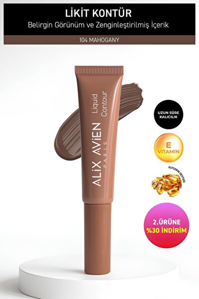 Alix Avien Yaşlanma Karşıtı E Vitaminli Nemlendiren Kremsi Likit Kontür - Liquid Contour 104 Mahogany