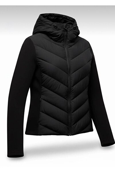 Lux Vestimenta Kadın Softshell Kollu Kapüşonlu Çift Cepli Termal Şişme Mont L...