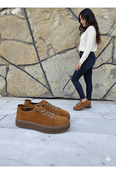 Henne Classic Shoes Orthopedic Genuine Leather Suede Tan