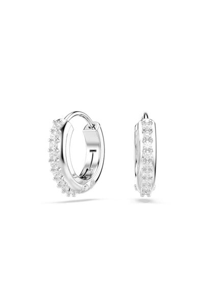 Swarovski 5690670 Küpe Matrıx:Pe Mn Hoop Matrıx Whıte/Rhs