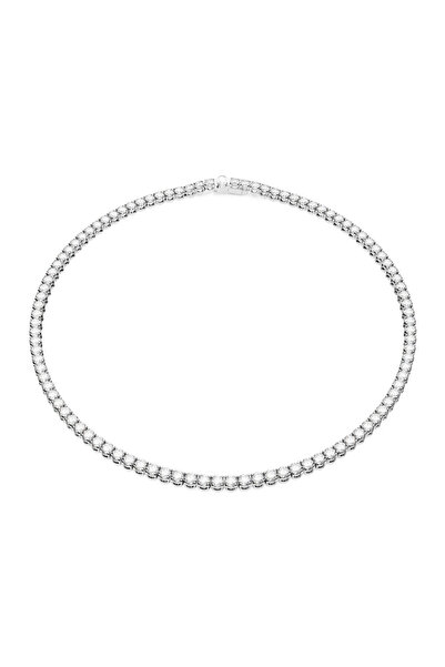 Swarovski Kolye Matrix Tennis Neclace, Round cut, White, Rhodium plated L 568...