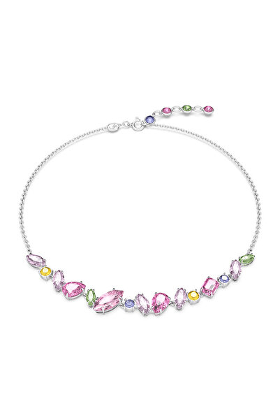 Swarovski 5658398 Kolye Gema:Necklace Mini Frontal Pink/Rhs