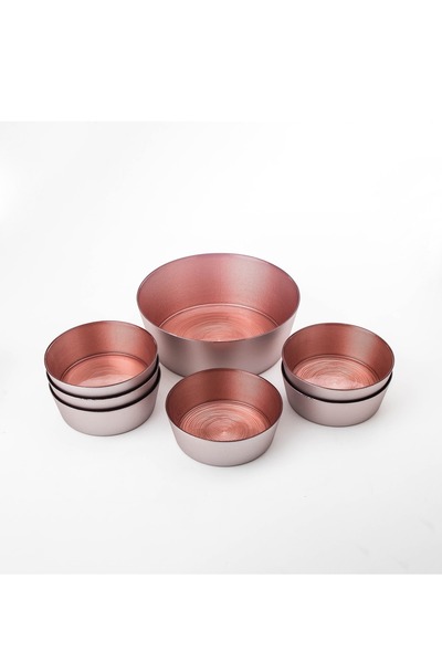 HIC طقم أوعية الحلوى الزجاجية مكون من 7 قطع