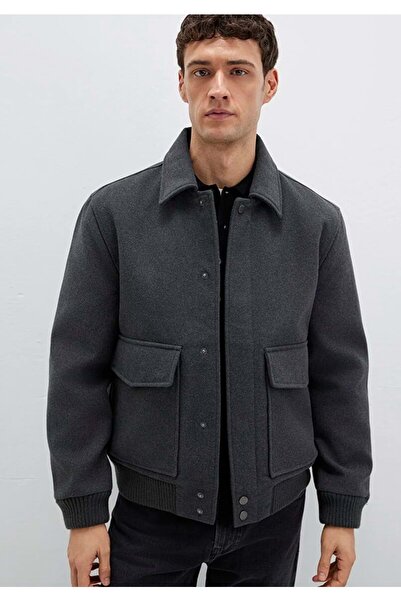 Mavi M0110658-80023 Wool Blend Jacket Men's Jacket Gray