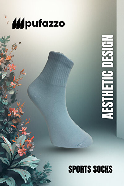 PUFAZZO Дамски къси чорапи Спортни чорапи 6-пакет - естествен памук, безшевни, тенис, колеж, разнообразни цветове Спортни чорапи