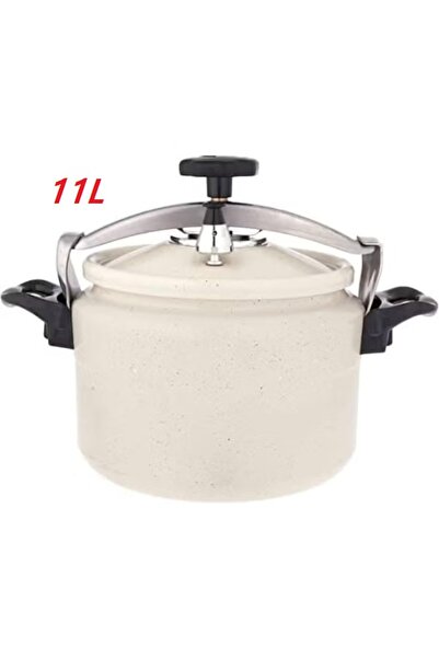 Primo Plus Aluminium Granite Pressure Cooker Pearl White 11Liters