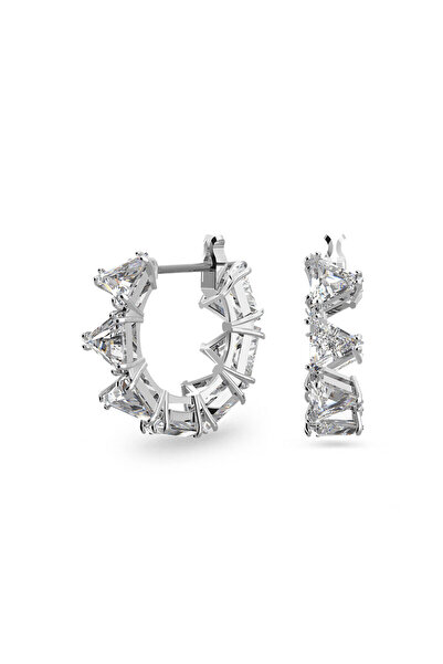 Swarovski 5632467 Küpe Millenia:Ortyx Pierced Earrings Mini Hoop triangle Rho...