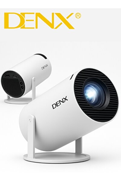 Denx Smart Mini Projector, Portable Built-in Wi-Fi, Android 11, FHD 1080P Projector Supports 50,000 H