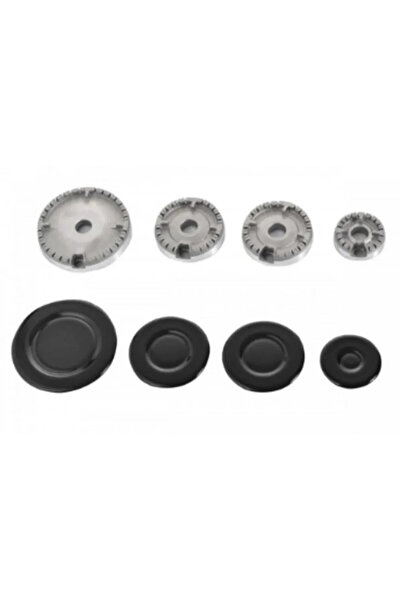 Arçelik Σετ καυστήρα και καπακιού φούρνου 8 τεμαχίων συμβατό με μεγάλες μάρκες (ΜΗ ΣΥΜΒΑΤΟ ΜΕ PROFİLO-BOSCH-SİEMENS)