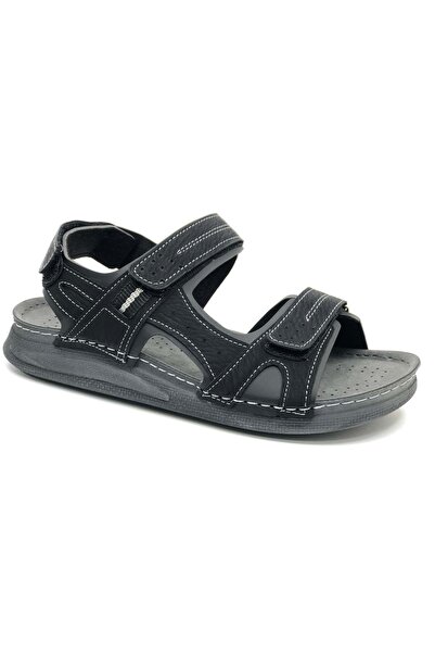 KOCAMANLAR Bento 86-012 Dr.Tavsiyeli Orthopedic Men's Sandals Black