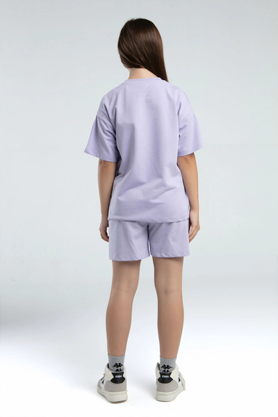 Kappa Girl's purple shorts set