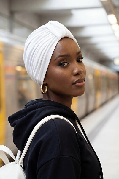 Aisha's Design Χτενισμένο βαμβακερό καπέλο, B-68, Λευκό