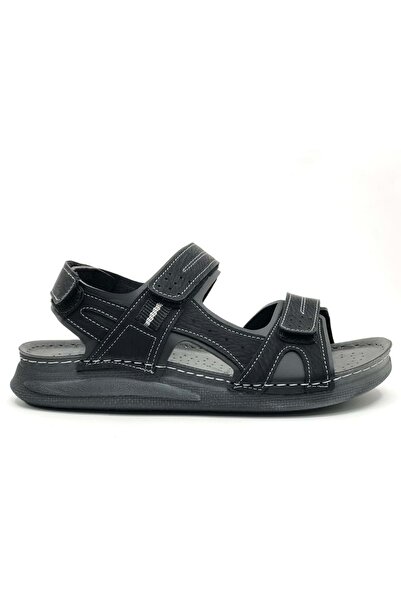 KOCAMANLAR Bento 86-012 Dr.Tavsiyeli Orthopedic Men's Sandals Black