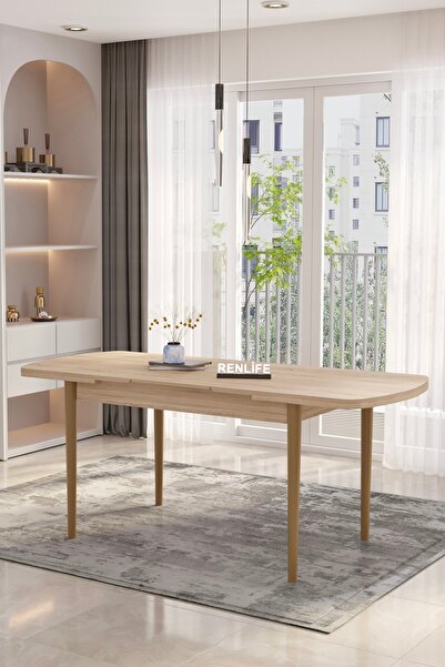 Renlife YEMEK MASASI AÇILIR 80X170 AHŞAPAYAKLI LUXRY SERİSİ MASA (SOHO)