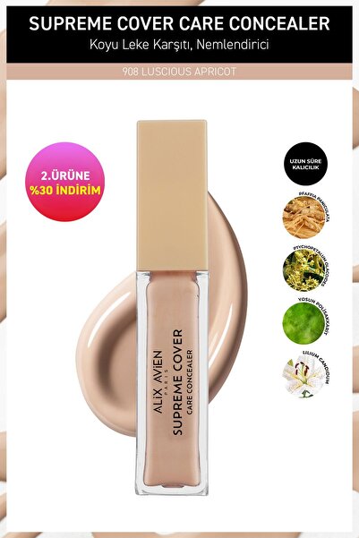 Alix Avien Kalıcı,Nemlendirici,Hücre Onarıcı Leke Karşıtı Kapatıcı - Supreme Cover Concealer 908 Luscious Apric