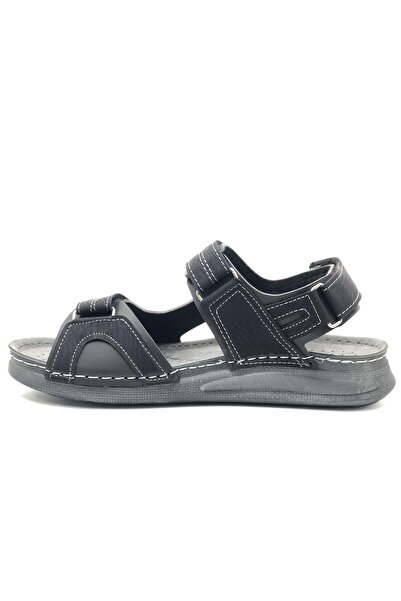 KOCAMANLAR Bento 86-012 Dr.Tavsiyeli Orthopedic Men's Sandals Black