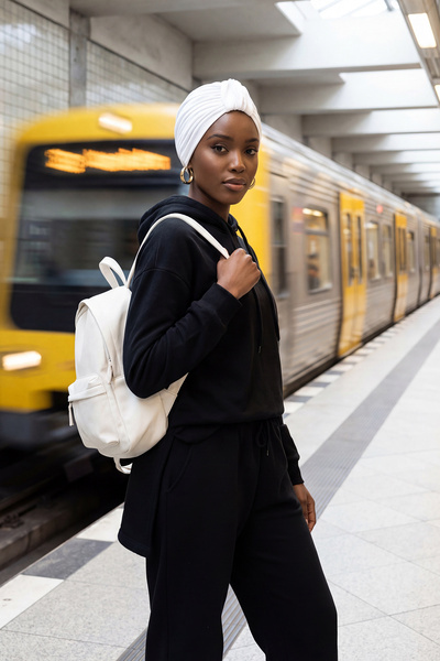 Aisha's Design Χτενισμένο βαμβακερό καπέλο, B-68, Λευκό