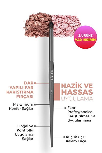 Alix Avien Narrow Structured Eyeshadow Blending Brush - Pencil Brush Aa202