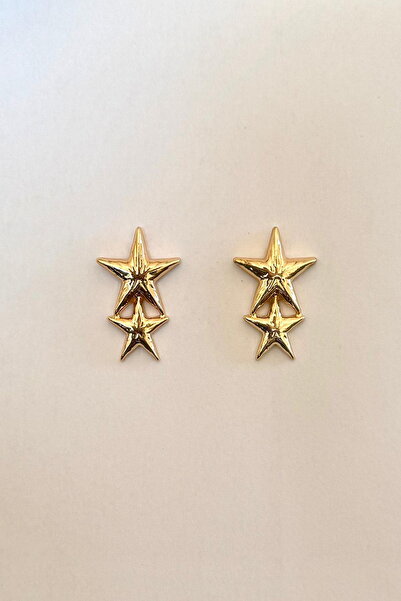 DEMOKAN Kadın Küpe Yıldız Sallantı 3cm Küpe