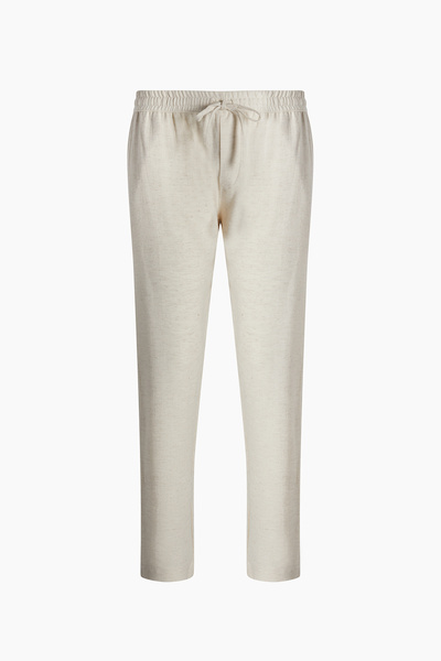 İKİKIZ Men's Linen - Natural Straight Trousers