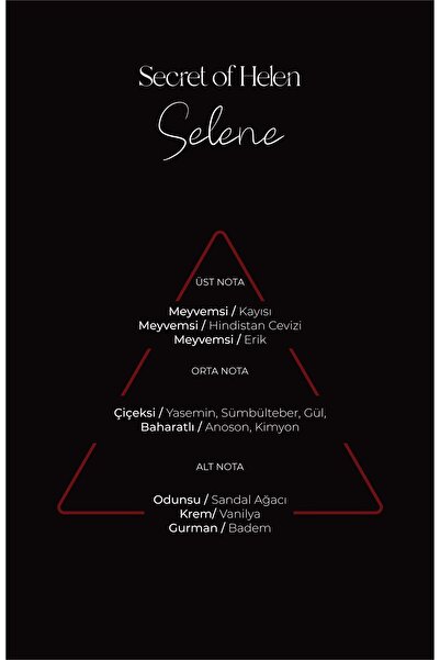 Secret of Helen Selene EDP Kadın Parfüm, Oryantal- Baharatlı,Hindistan Cevizi, Yasemin, Gül, Vanilya, Badem, 50ml