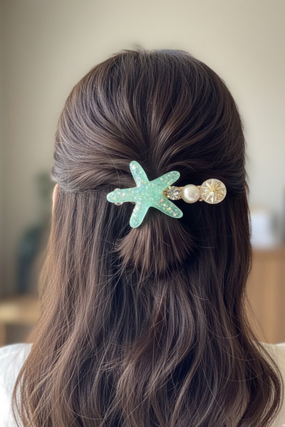 Modex Set de catarame multiple cu scoici de mare verde (6 cm)