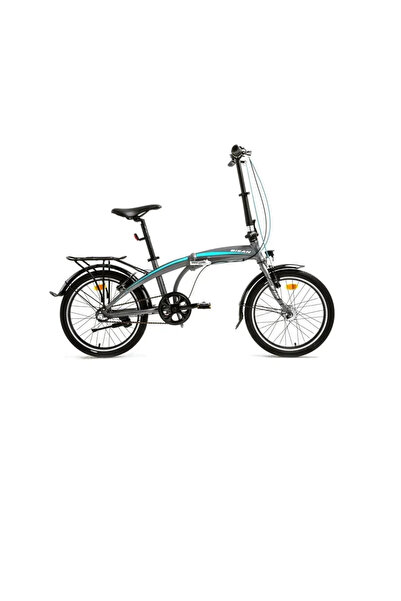 Bisan FX 3500-NX3 KATLANIR BİSİKLET 32CM V 20 JANT NEX.3 VİTES METALİK GRİ MAVİ
