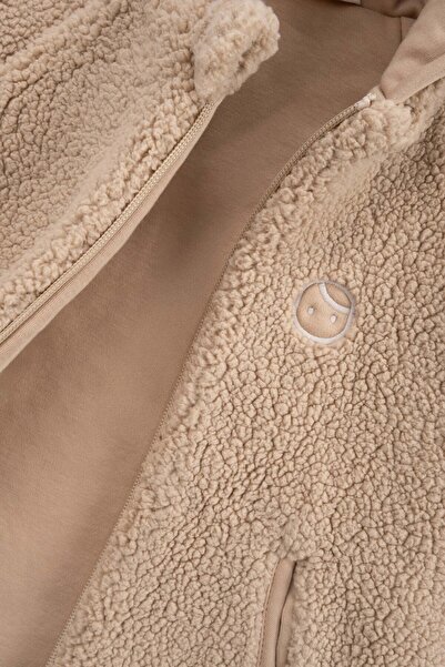 Little Gusto Wellsoft Hooded Baby Jacket Beige