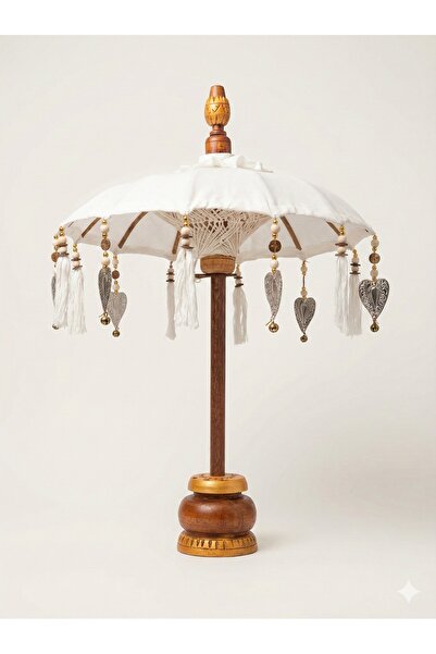 VERSA Bali Şemsiye 60 Cm,beyaz Bali Şemsiye 60 Cm,deloratif Şemsiye Beyaz