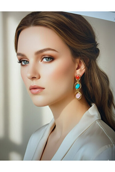 TAKİŞKO Long Red Earrings