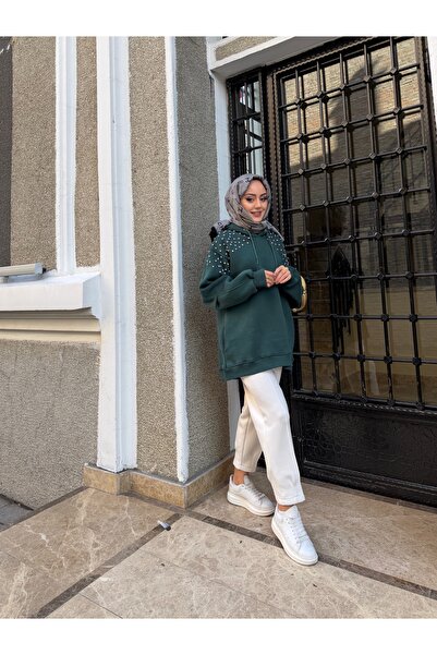 W WARGA Stone Detail Hooded Sweatshirt