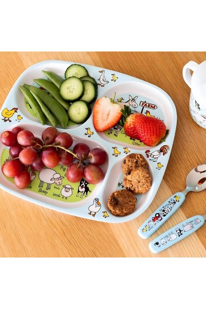 Tyrrell Katz Mini Compartment Plate for Babies Farmyard