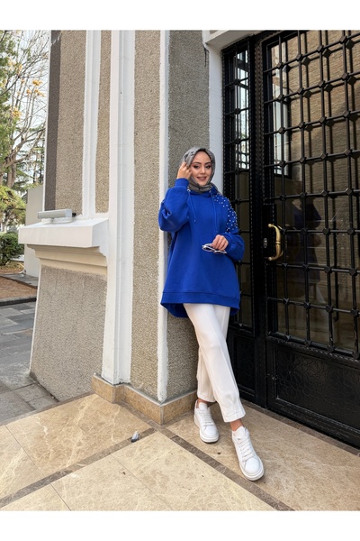 W WARGA Stone Detail Hooded Sweatshirt