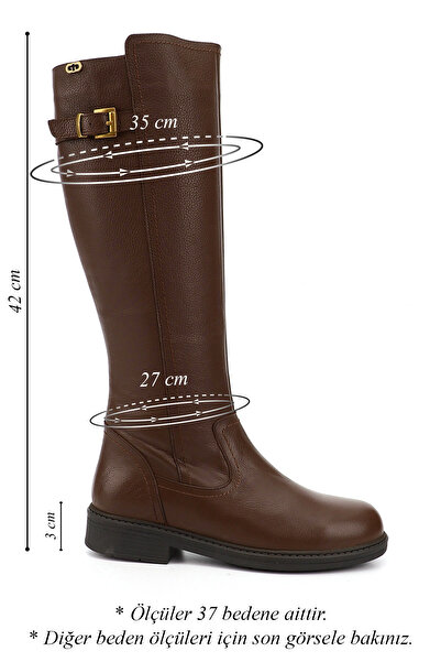 GÖNDERİ(R) Dámské kávové boty s gumovou podrážkou na zip z pravé kůže