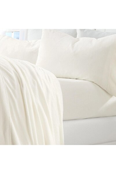 Orange Bed & Bath Velvet Loft - Ivory Fur Sheet Set (Full) - 119x201 cm