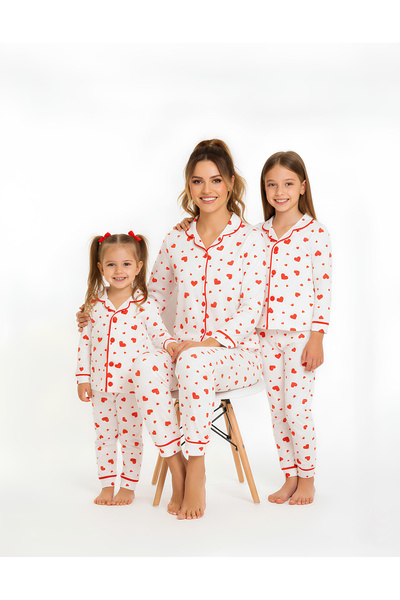 dolaş kids طقم بيجامة أم وابنة قطن