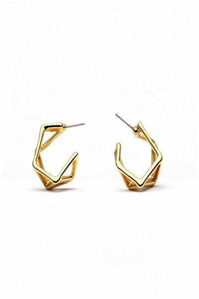 DEMOKAN Kadın Geometrik Üçgen Küpe