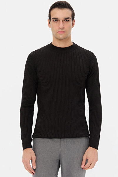 Twn εφαρμοστό Μαύρο πουλόβερ