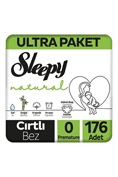 Sleepy Natural Ultra Paket Bebek Bezi 0 Numara Premature 176 Adet
