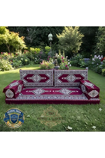 mdhomecarpet Anadolu Desenli Şark Köşesi Yer Minderi Takımı – Otantik ve Konf...