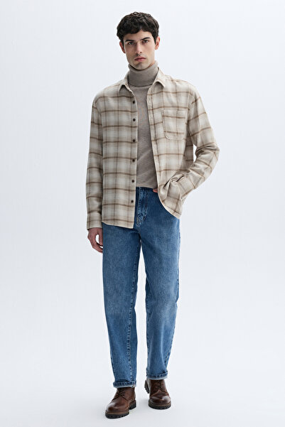 Mudo Regular Fit Plaid Shirt with Long Sleeves