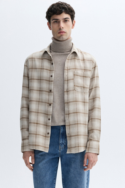 Mudo Regular Fit Plaid Shirt with Long Sleeves